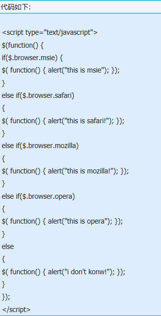 Jquery怎么判断IE6等浏览器的代码？判断代码的方法说明
