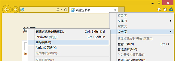 Win8系统怎么设置IE浏览器跟踪保护列表？设置的方法介绍