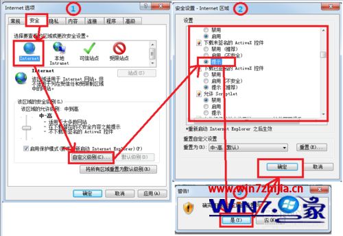 Win7系统浏览网页提示已经阻止此站点用不安全方式使用ActiveX控件如何解决？解决网页提示已经阻止此站点用不安全方式使用ActiveX控件的方法说明