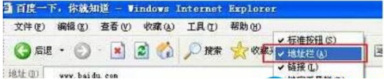 ie浏览器菜单栏地址栏不见了怎么解决？解决ie浏览器菜单栏地址栏不见了的方法说明