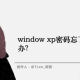 window xp密码忘了若何解决